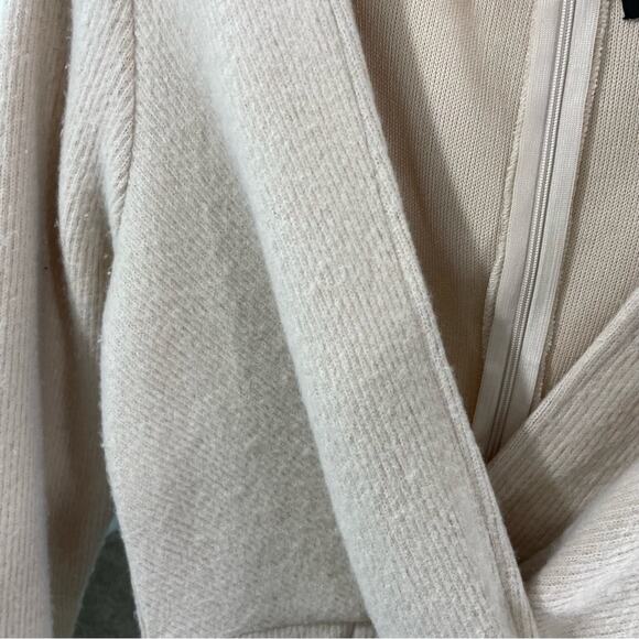 Fab’rik Cyprus Long sleeve Wrap Dress in beige size L - Picture 6 of 10